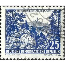 DDR, Brocken, Oberharz, blue 1961, 25pf, #2