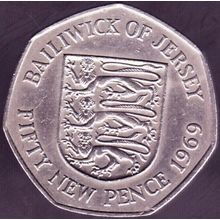 1969 Jersey 50 Pence Coin