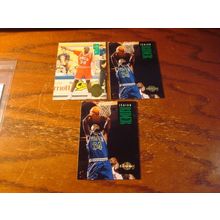 1993-1994, 3- Cards, 1-Rc, ISAIAH RIDER, Timberwolves