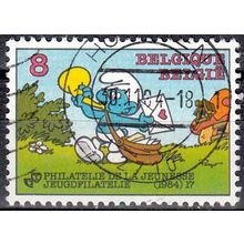 Belgique 1984 Michel 2202 O Cote (2008) 0.40 € Schtroumpf facteur Cachet rond