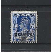 Burma.O16 6p Bright Blue.Fine Used.Jul25a