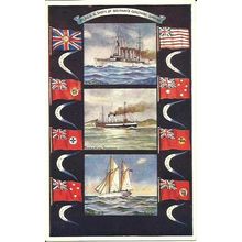 FLAGS & SHIPS OF BRITAIN'S EMPIRE Tuck Oilette Postcard (3188)