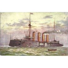 Naval HMS KING ALFRED Tuck Oilette Postcard (9082)