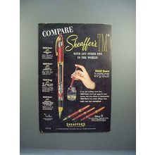1952 Sheaffer's Valiant TM Pen Ad - Compare!