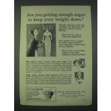 1959 Sugar Information, Inc. Ad - Getting enough sugar to keep Weight Down