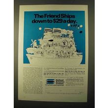 1970 Holland America Cruises Ad - Down to $29 a Day