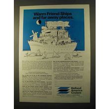 1970 Holland America Cruises Ad - Warm Friend Ships