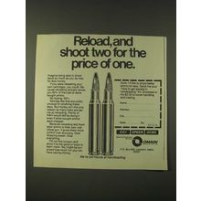 1979 Omark CCI Speer RCBS Handloading Ad - Reload, and shoot two for the price