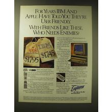 1989 HeadStart Explorer Computer Ad - For years IBM and Apple have told you