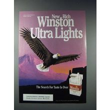 1991 Winston Ultra Lights Cigarette Ad!