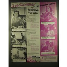 1939 Pond's Cold Cream and Vanishing Cream Ad - In the social whirl