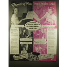 1939 Pond's Cold Cream, Vanishing Cream and Powder Ad - Patroness of Music