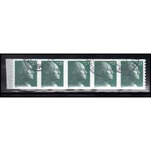 Used 3617 23c George Washington Fine Strip of 5 PAL4294