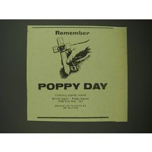 1968 Poppy Day Advertisement - Remember Poppy Day