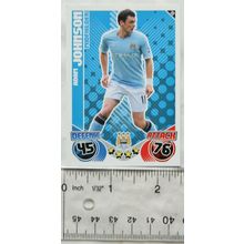 2010/11 Topps Match Attax Trading Card 190 Adam Johnson, Manchester City