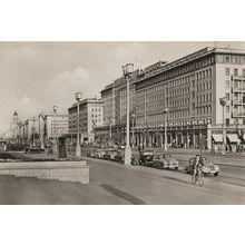 Berlin Stalinalee Boy Cyclist Cycle German Real Photo Postcard