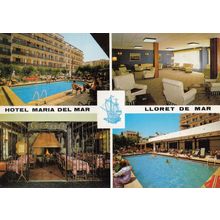 Hotel Maria De Mar Lloret De Mar Swimming Pool Spanish Postcard