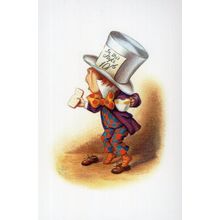 Mad Hatter Speaks to King Alice In Wonderland Book Postcard