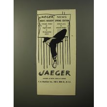 1954 Jaeger Hosiery Ad - Jaeger News Men's hosiery spring edition