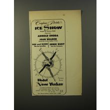 1954 Hotel New Yorker Ad - Compass Points Ice Show staged by Dolores Pallet