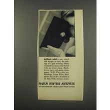 1956 Saks Fifth Avenue MM Clutch Ad - Brilliant Catch