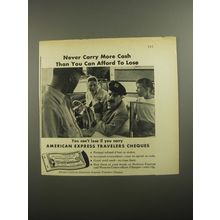 1956 American Express Travelers Cheques Ad - More than you can afford