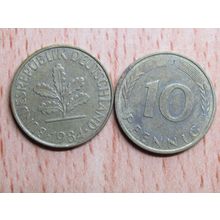 1984j 10 Pfennig Germany Coin