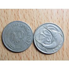 Singapore 1967 20 Cents Coin