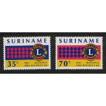 Suriname Lions Club 2v 1982 MNH SG#1077-1078