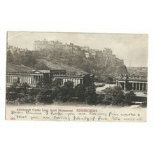 Edinburgh Castle From Scott Monument, Postcard.