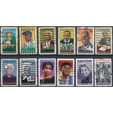 Black Heritage: 12 Values - USA - Used Hinged