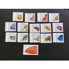 ICOLLECTZONE US Palau 351-365 Set fish fresh XF NH (A500a)