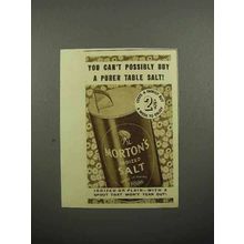 1937 Morton's Iodized Salt Ad - Purer Table Salt