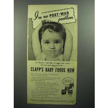 1944 Clapp's Baby Food Ad - I'm No Post-War Problem