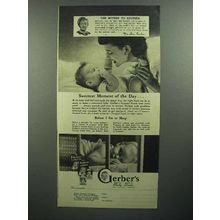 1944 Gerber's Baby Food Ad - Sweetest Moment of the Day