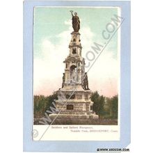 CT Bridgeport Soldiers & Sailors Monument Seaside Park w/Gold Sparkles Out~190