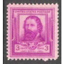 866 3c James Lowell Fine MNH BA0716