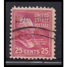 Used 829 25c William McKinley Barely Clears KA8379