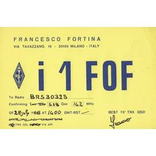 Milan Italy QSL 1960s Old Amateur Italian Radio Postcard