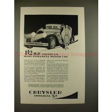 1928 Chrysler Imperial 80 Car Ad - Most Powerful Car!!