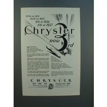 1928 Chrysler Car Ad - Chrysler Now 3rd