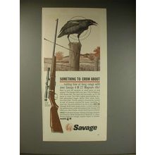 1963 Savage 4-M Rifle Ad - Something to Crow About