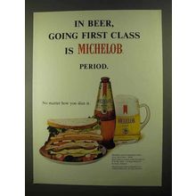 1968 Michelob Beer Ad - Going First Class