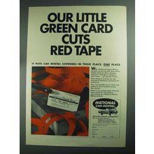 1968 National Car Rental Ad - Our Little Green Card