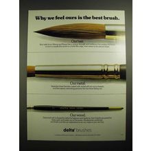 1976 Binney & Smith Delta Brushes Ad - We Feel Ours is the Best