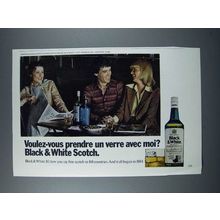 1976 Black & White Scotch Ad - Voulez-Vous?