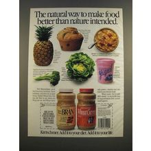 1986 Kretschmer Toasted Wheat Bran and Wheat Germ Ad - Natural Way