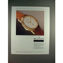 1987 Blancpain Watch Ad - 10,000 Hours to Develop