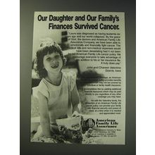 1987 American Family Life Assurance Ad - Our daughter and our family's finances