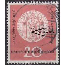 GERMANY BUND [1957] MiNr 0255 F28,A ( O/used ) [01] Plattenfehler